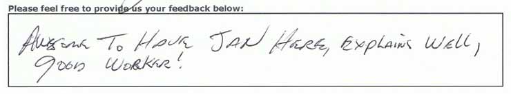 Awesome to have Jan here, explains well, great worker!